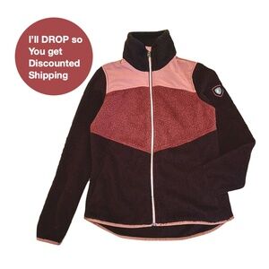 KUHL prism fleece kalamata women zip jacket maroon plum size small